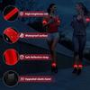 Calonia 2 x Rechargeable LED Light Armband, LED Running Armband, Adjustable Flashing LED Safety Bracelet for Children or Adults (Red) view 4
