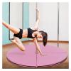 WAHHWF Crash Mat for Pole Dancing, 3cm/5cm/10cm Thickened Round Foldable Pole Dance Fall Safety Padding Protect Mat, Yoga Exercise Mats Cushion, Pink (Color : 130cm/4.3ft/51in, Size : Thick 5cm/2in) view 2
