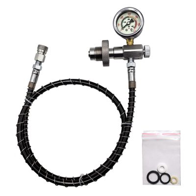 Aopkeo PCP Diving Paintball Tank Fill Station DIN G5/8 Refill Connector Stainless Steel HPA Scuba Filling Stations (with 37inch Hose)