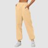 Womens Wide Leg Sweatpants Cozy Fleece Boyfriend Casual Jogger Pants Baggy Elastic High Waisted Yoga Pants with Pockets view 2