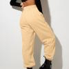 Womens Wide Leg Sweatpants Cozy Fleece Boyfriend Casual Jogger Pants Baggy Elastic High Waisted Yoga Pants with Pockets view 3