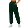 Womens Wide Leg Sweatpants Cozy Fleece Boyfriend Casual Jogger Pants Baggy Elastic High Waisted Yoga Pants with Pockets view 1