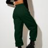 Womens Wide Leg Sweatpants Cozy Fleece Boyfriend Casual Jogger Pants Baggy Elastic High Waisted Yoga Pants with Pockets view 3