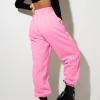 Womens Wide Leg Sweatpants Cozy Fleece Boyfriend Casual Jogger Pants Baggy Elastic High Waisted Yoga Pants with Pockets view 3