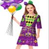 Girl's Mardi Gras Purple Dresses Half Sleeve New Orleans Party Vest Printed Dress Funny Fleur De Lis Dresses 9-10 Years view 4