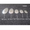 AOHRO Pack of 100 Gold Silver Steel Smooth Premium Finish French Spinner Blades 3 Size selections (God, 22.3 * 13 * 1.2mm0.9g) view 3