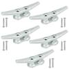BALAVA Boat Cleats 4 Inch,Hot Dip Galvanized Cast Iron Dock Cleats, Rope Cleats, Boat Dock Cleats for Marine Deck Nautical Decor Piers for Tying up Boats,Hardware Included (5 Pack) view 1