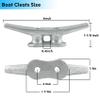 BALAVA Boat Cleats 4 Inch,Hot Dip Galvanized Cast Iron Dock Cleats, Rope Cleats, Boat Dock Cleats for Marine Deck Nautical Decor Piers for Tying up Boats,Hardware Included (5 Pack) view 3