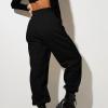 Womens Wide Leg Sweatpants Cozy Fleece Boyfriend Casual Jogger Pants Baggy Elastic High Waisted Yoga Pants with Pockets view 3