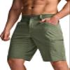 CQR Men's Quick Dry Stretch Hiking Cargo Shorts, Lightweight Water Resistant Tactical Casual, Golf & Outdoor with Pockets, Rocky Lichen, 36W x 12L view 1