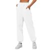 Womens Wide Leg Sweatpants Cozy Fleece Boyfriend Casual Jogger Pants Baggy Elastic High Waisted Yoga Pants with Pockets view 1