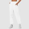 Womens Wide Leg Sweatpants Cozy Fleece Boyfriend Casual Jogger Pants Baggy Elastic High Waisted Yoga Pants with Pockets view 2