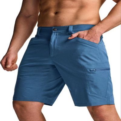 CQR Men's Quick Dry Stretch Hiking Cargo Shorts, Lightweight Water Resistant Tactical Casual, Golf & Outdoor with Pockets, Rocky Glaucous, 38W x 10L