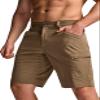 CQR Men's Quick Dry Stretch Hiking Cargo Shorts, Lightweight Water Resistant Tactical Casual, Golf & Outdoor with Pockets, Rocky Hazelnut, 34W x 10L view 1