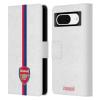 Head Case Designs Officially Licensed Arsenal FC Stripes 1 Crest 2 Leather Wallet Case Compatible With Google Pixel 8 view 1