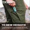 CQR Men's Quick Dry Stretch Hiking Cargo Shorts, Lightweight Water Resistant Tactical Casual, Golf & Outdoor with Pockets, Rocky Fuscous Green, 34W x 12L view 4