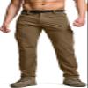 CQR Men's Quick Dry Tactical Pants, Water Resistant Outdoor Pants, Lightweight Stretch Cargo Work Hiking Pants, Rocky Cargo W/Belt Hazelnut, 32W x 32L view 1