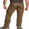 CQR Men's Quick Dry Tactical Pants, Water Resistant Outdoor Pants, Lightweight Stretch Cargo Work Hiking Pants, Rocky Cargo W/Belt Hazelnut, 32W x 32L view 2