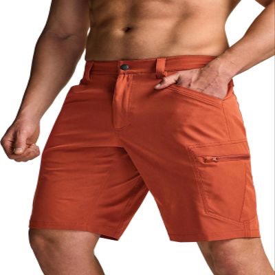 CQR Men's Quick Dry Stretch Hiking Cargo Shorts, Lightweight Water Resistant Tactical Casual, Golf & Outdoor with Pockets, Rocky Burnt Orange, 40W x 10L