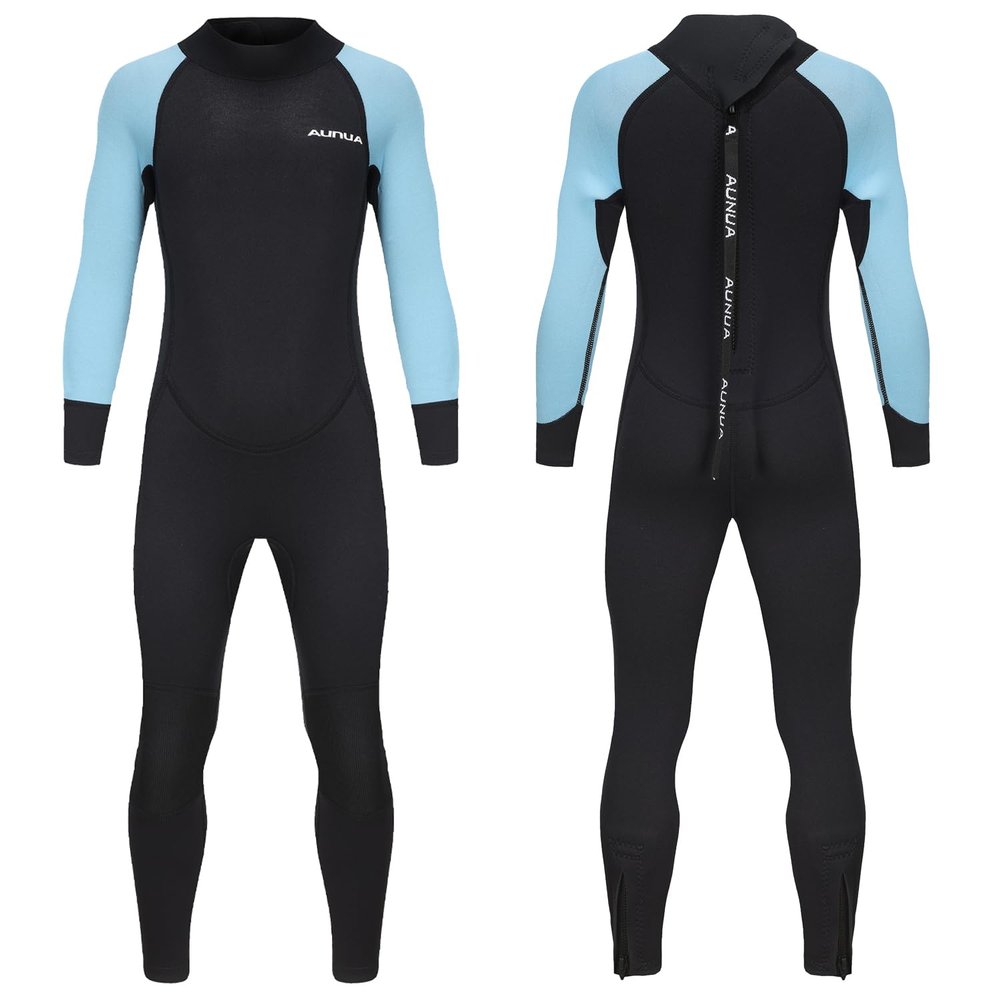 Aunua Kids Wetsuit for Youth Boys Girls, 3/2mm Full Wetsuit for Swimming, Surfing