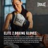 Everlast Elite 2 Boxing Gloves for Youth, Teens, and Adults with Smaller Hands | Secure Fit Hook and Loop Closure & Ventilation | Cardio, Speedbag, and Heavy Bag Training Gloves | Pink/Grey, 12 oz view 2