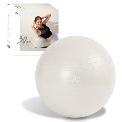 ALINCO WBF030W Balance Ball, Diameter 11.8 inches (30 cm), Chair, Stool, Lightweight, Includes Air Pump, Exercise Manual, Stretching, Fitness, Yoga, Exercise, Balance Exercise, For Home Use, Compact, Space Saving, White