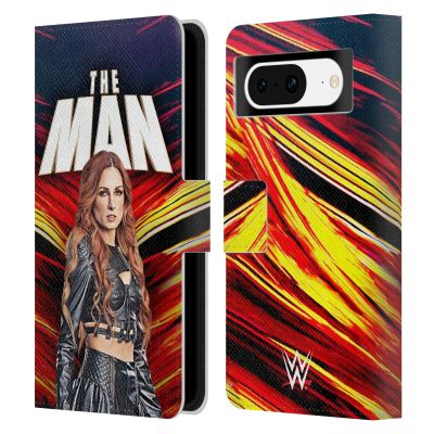Head Case Designs Officially Licensed WWE The Man Becky Lynch Leather Wallet Case Compatible with Google Pixel 8