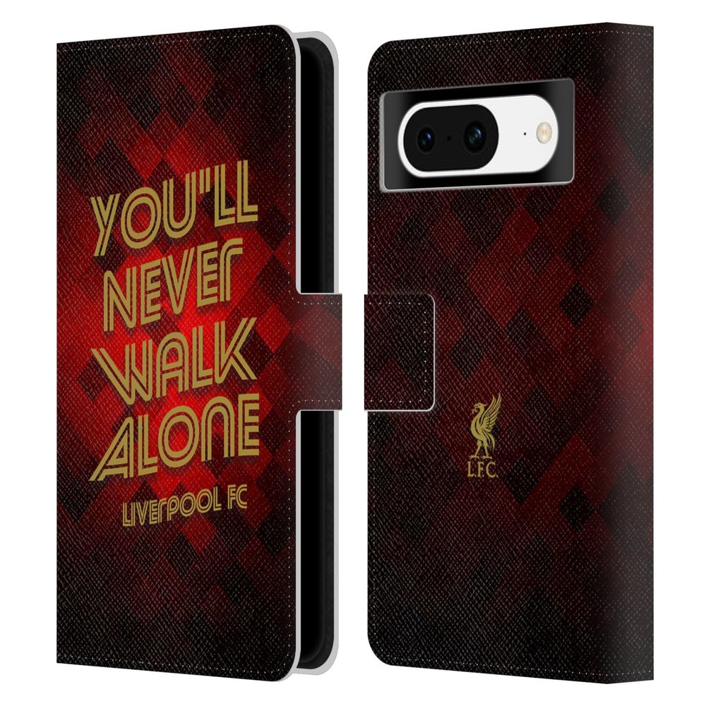 Head Case Designs Officially Licensed Liverpool Football Club Red Pixel YNWA Retro Liver Bird YNWA Leather Wallet Case Compatible with Google Pixel 8