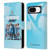 Head Case Designs Officially Licensed Manchester City Man City FC Team Huddle Poster 2021/22 Premier League Champions Leather Wallet Case Compatible with Google Pixel 8 view 1