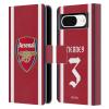 Head Case Designs Officially Licensed Arsenal FC Kieran Tierney 2021/22 Players Home Kit Leather Wallet Case Compatible with Google Pixel 8 view 1