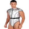 Manyakai Men Adult Alien Costume Spaceman Suit Halloween Jumpsuit Astronaut Cosplay One-piece Catsuit Silver X-Large view 2