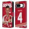 Head Case Designs Officially Licensed Arsenal FC Ben White 2023/24 First Team Leather Wallet Case Compatible with Google Pixel 8 view 1