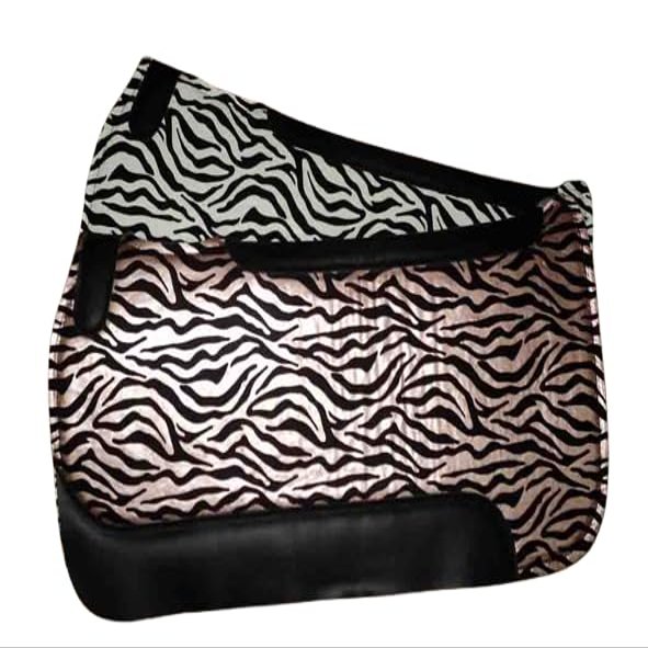 Western Zebra Pattern Soft and Comfortable Wool Felt Saddle Pad Best for Horse Racing and Riding Available in 32  32 Thickness 18mm to 25 Mm