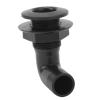 90 Thru Hull Fitting, Leakproof Easy Use Ergonomic Marine Thru Hull Connector for Yacht (Black) view 2