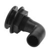 90 Thru Hull Fitting, Leakproof Easy Use Ergonomic Marine Thru Hull Connector for Yacht (Black) view 3