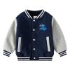Kids Baseball Jackets Boys Girls Fit School Daily Jacket Casual Lightweight Plain Cardigan School (Navy-A, 18-24 Months) view 1