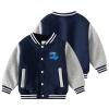 Kids Baseball Jackets Boys Girls Fit School Daily Jacket Casual Lightweight Plain Cardigan School (Navy-A, 18-24 Months) view 4