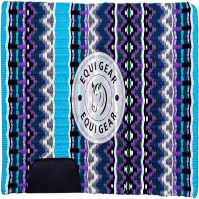 EQUIGEAR Western Show Horse Saddle Blanket New Zealand Wool Western Design Handmade Saddle Blanket Top Wool Pad Sensor Flex (Customization Available) IZ23 (36x36)