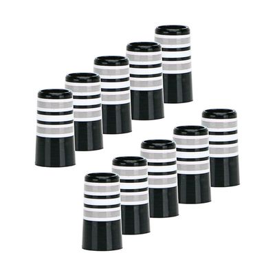 DONGKER Golf Iron Ferrules, 10 PCS Golf Sleeve Ferrule Compatible 0.370'' Parallel Shaft,Silver