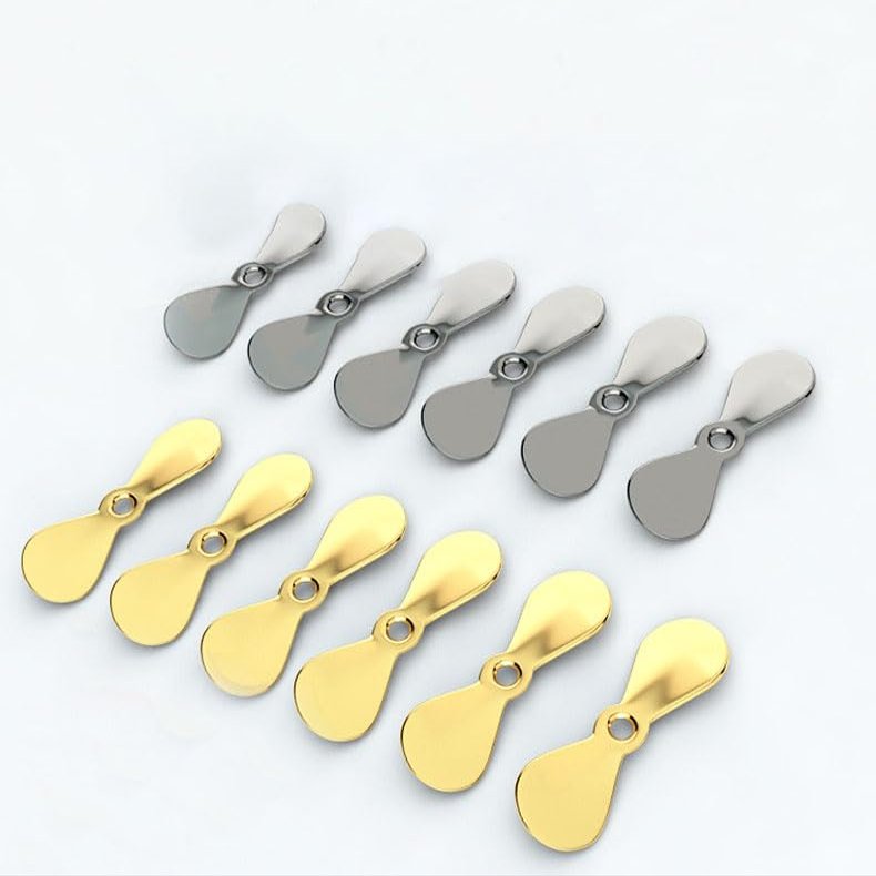 AOHRO Pack of 100 Large Topwater Propeller Blades Prop Spin Custom Surface Wooden Lure Parts (Silver 100pcs)