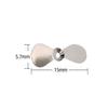 AOHRO Pack of 100 Large Topwater Propeller Blades Prop Spin Custom Surface Wooden Lure Parts (Silver 100pcs) view 2