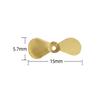 AOHRO Pack of 100 Large Topwater Propeller Blades Prop Spin Custom Surface Wooden Lure Parts (Silver 100pcs) view 3