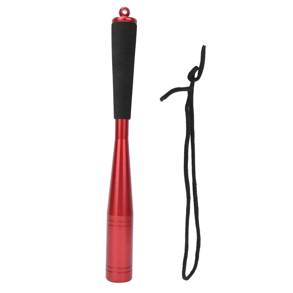 ICRPSTU 25mm Diameter Fishing Bat Tool Aluminium Alloy 2 Colours Fish Priest with Foam Handle (Red)