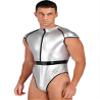 Yihuimin Men Alien Halloween Costume One-Piece Jumpsuit Adult Astronaut Spaceman Suit Cosplay Catsuit Silver X-Large view 2
