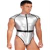Yihuimin Men Alien Halloween Costume One-Piece Jumpsuit Adult Astronaut Spaceman Suit Cosplay Catsuit Silver X-Large view 3