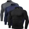 2/3 Pack Men's Compression Shirts Long Sleeve Workout Shirts Mock Turtleneck Athletic Base Layer Active Undershirts Tops view 1