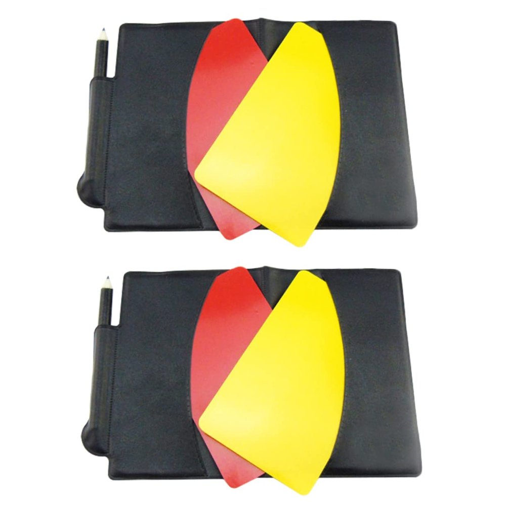 Kisangel 4 Sets Professional Referee Kit Soccer Cards Referee Case Portable Cards Football Accessory Multi-Function Wallet