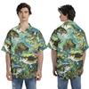 CAP1ANDPICE Fishing Dad Hawaiian Shirt Lucky Fishing Hawaiian Shirt for Men, for Fishing Lover (US, Alpha, Small, Regular, Regular, Green 3) view 4