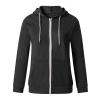Womens Hoodies Oversized Sweatshirts Zip Up Casual Fall Fashion Jacket 2023 Drawstring Workout Outerwear With Pockets Black view 4