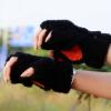 Bluelans Cute Cat Kitten Paw Fingerless Gloves Cozy Faux Fur Plush Half Finger Gloves Touchscreen Warm Mittens for Girls Women Black view 3